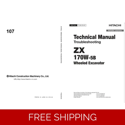 HITACHI ZX170W-5B TECHNICAL MANUALS HITACHI ZX170W-5B TECHNICAL MANUALS